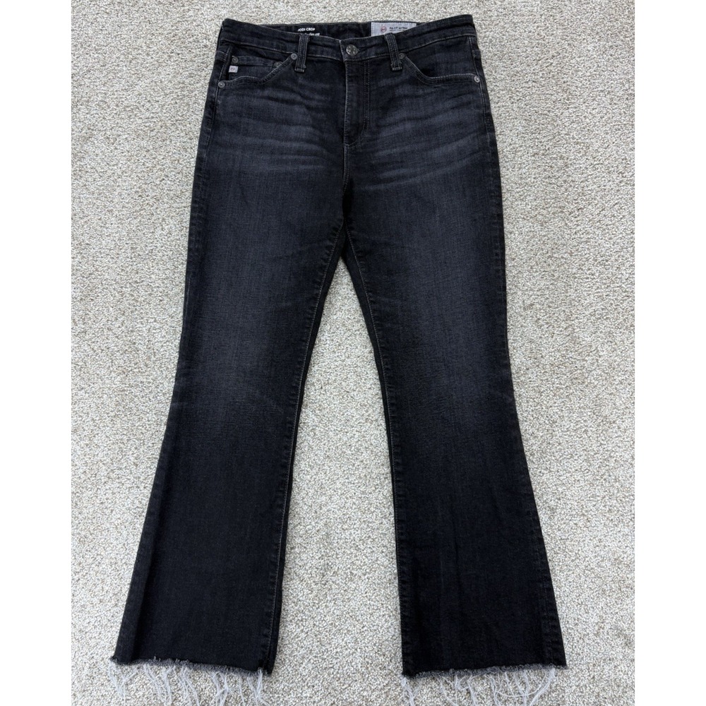 AG Adriano Goldschmied Jodi Crop Jean Womens 28 Black AG-ED 2 Years Mystic Quest